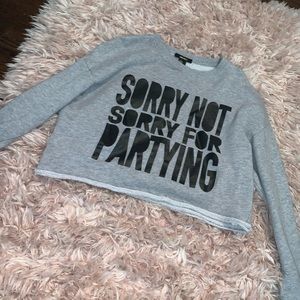 Cropped long sleeve/ tight fitting